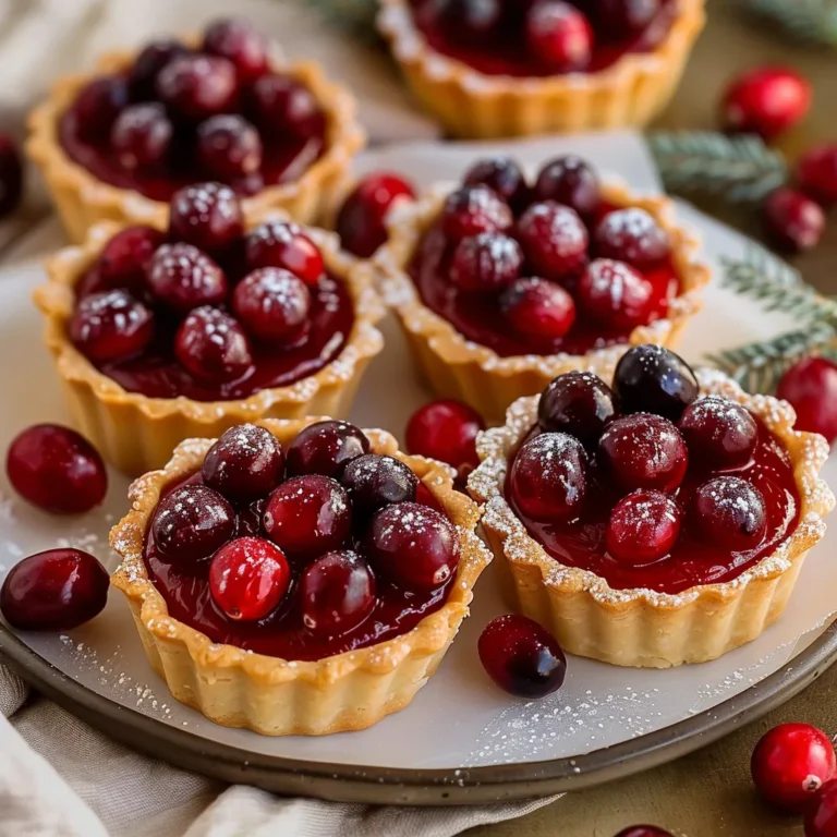 Cranberry Tartlets With a sweet and tart filling