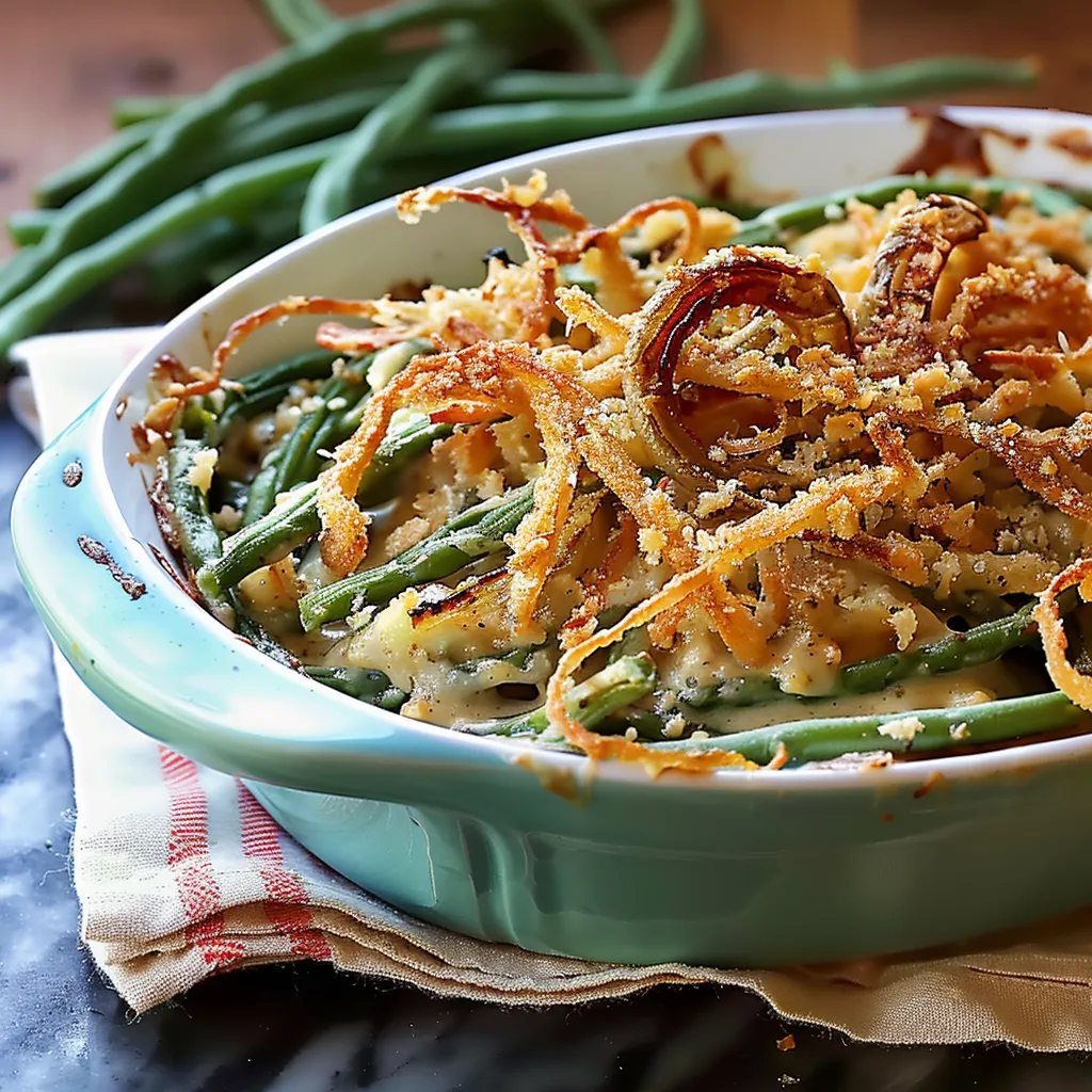 Crispy Onion Ranch Green Bean Casserole