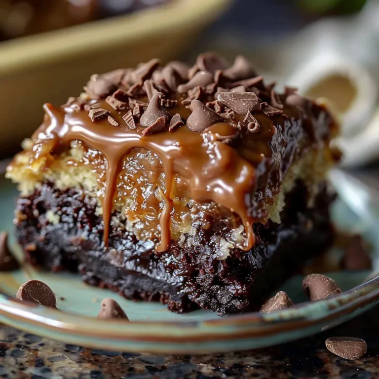 German Chocolate Poke Cake
