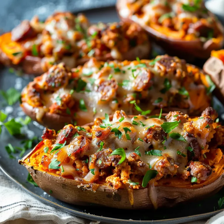Italian Sausage Stuffed Sweet Potatoes