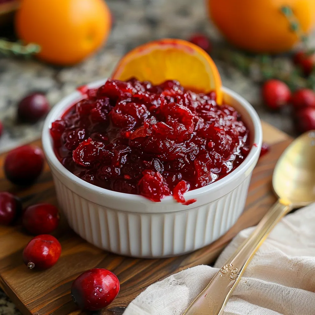 No Sugar Orange Cranberry Sauce