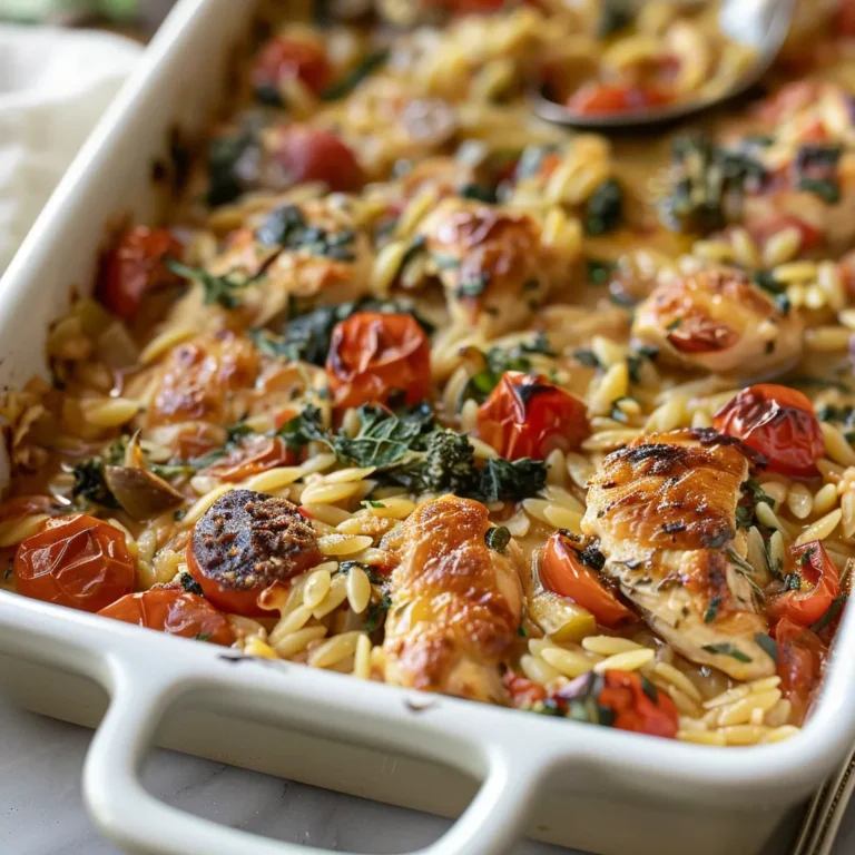 Orzo Tuscan Chicken Bake