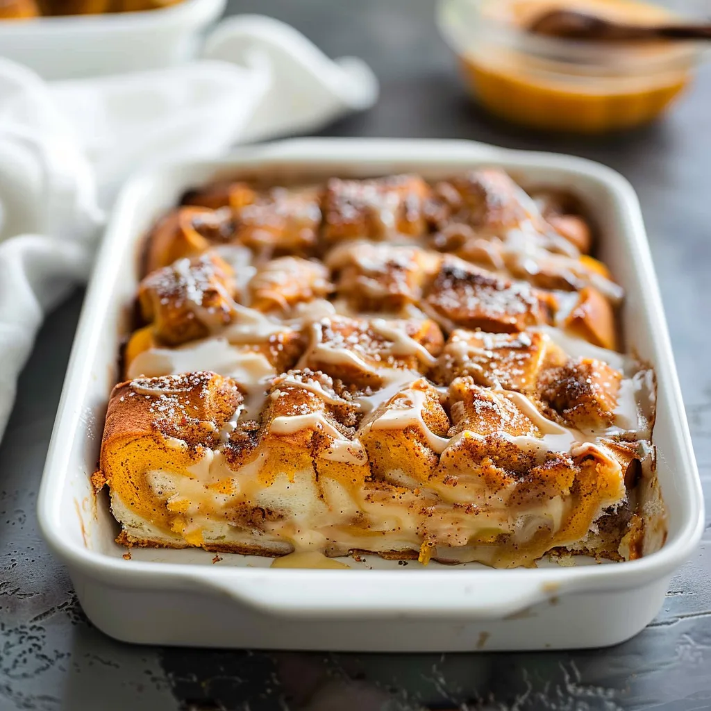 PUMPKIN CINNAMON ROLL BAKE