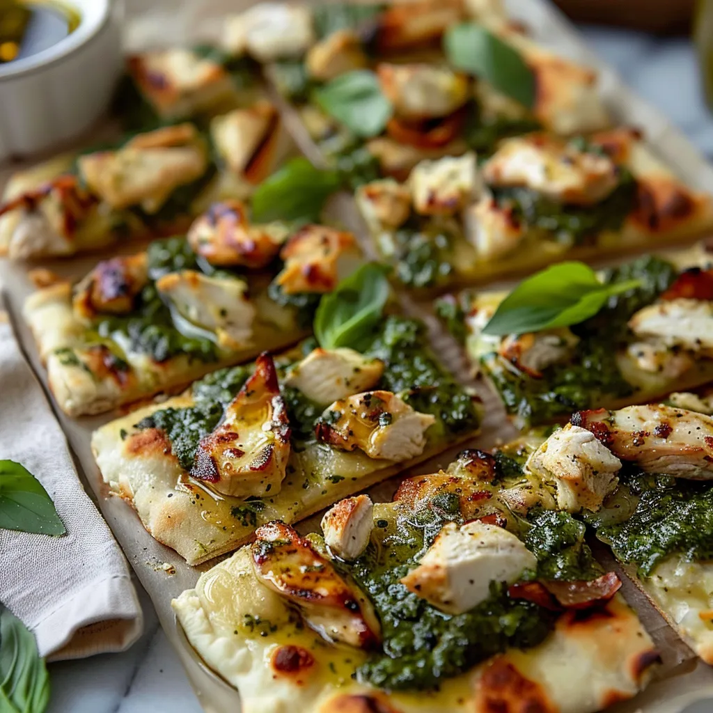 Pesto Chicken Flatbread