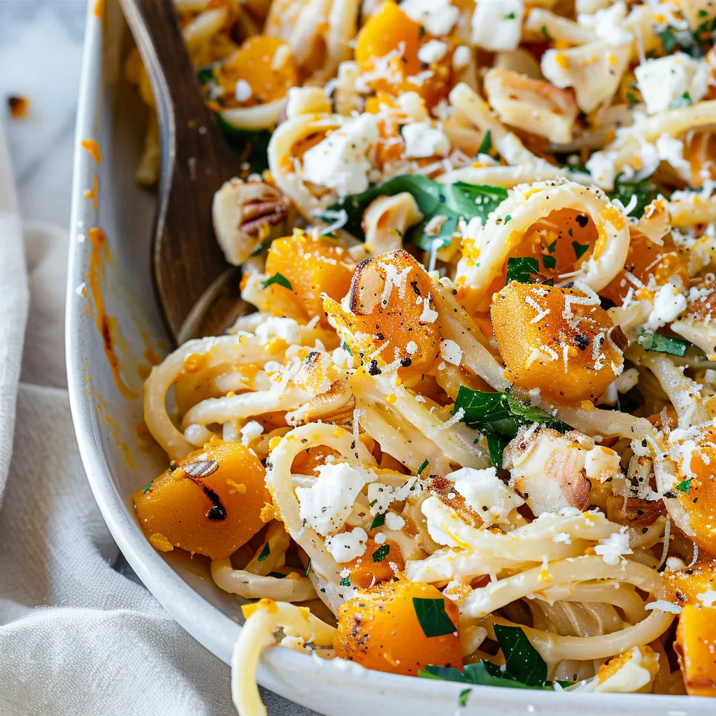 Pumpkin Feta Pasta