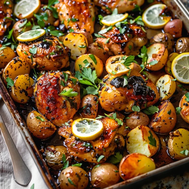 Sheet Pan Lemon Balsamic Chicken and Potatoes