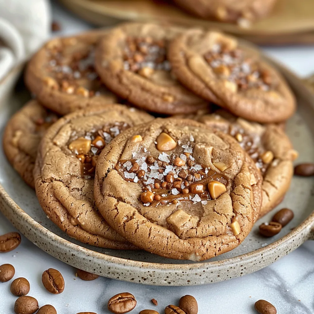 Brown Butter Coffee Toffee Cookies