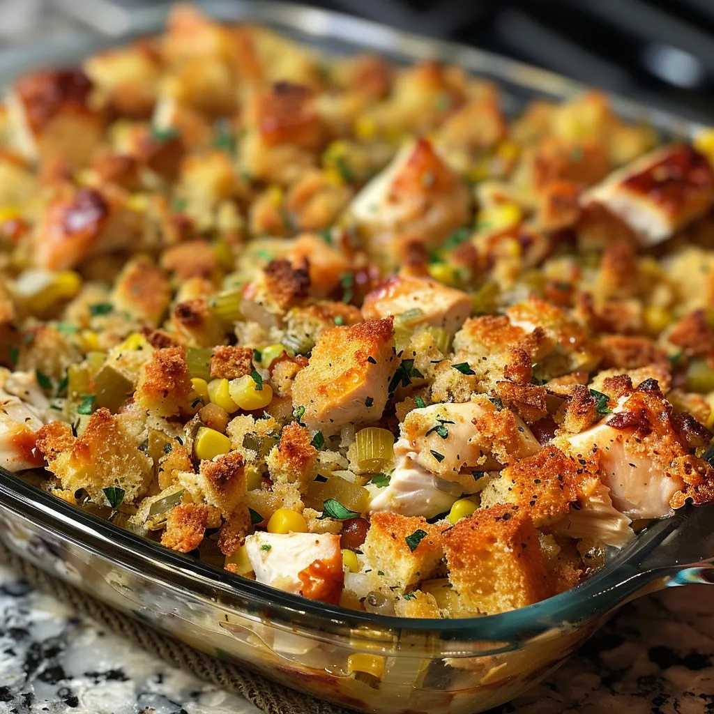 Chicken and Stuffing Casserole
