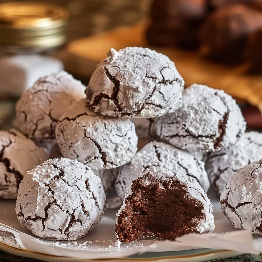 Chocolate Snowball Cookies
