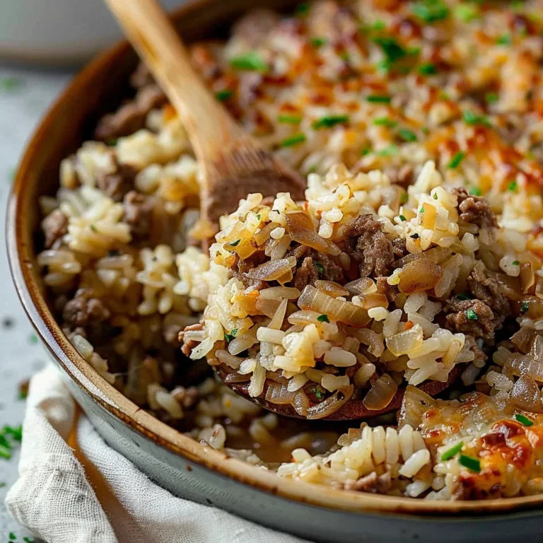 French onion beef rice casserole