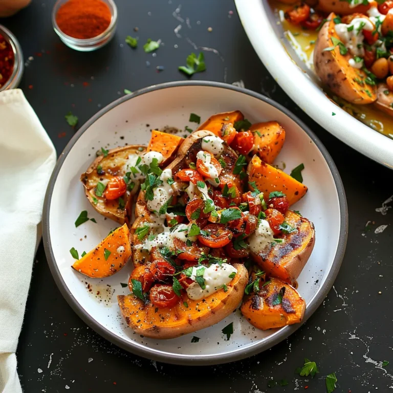 Mediterranean Baked Sweet Potatoes