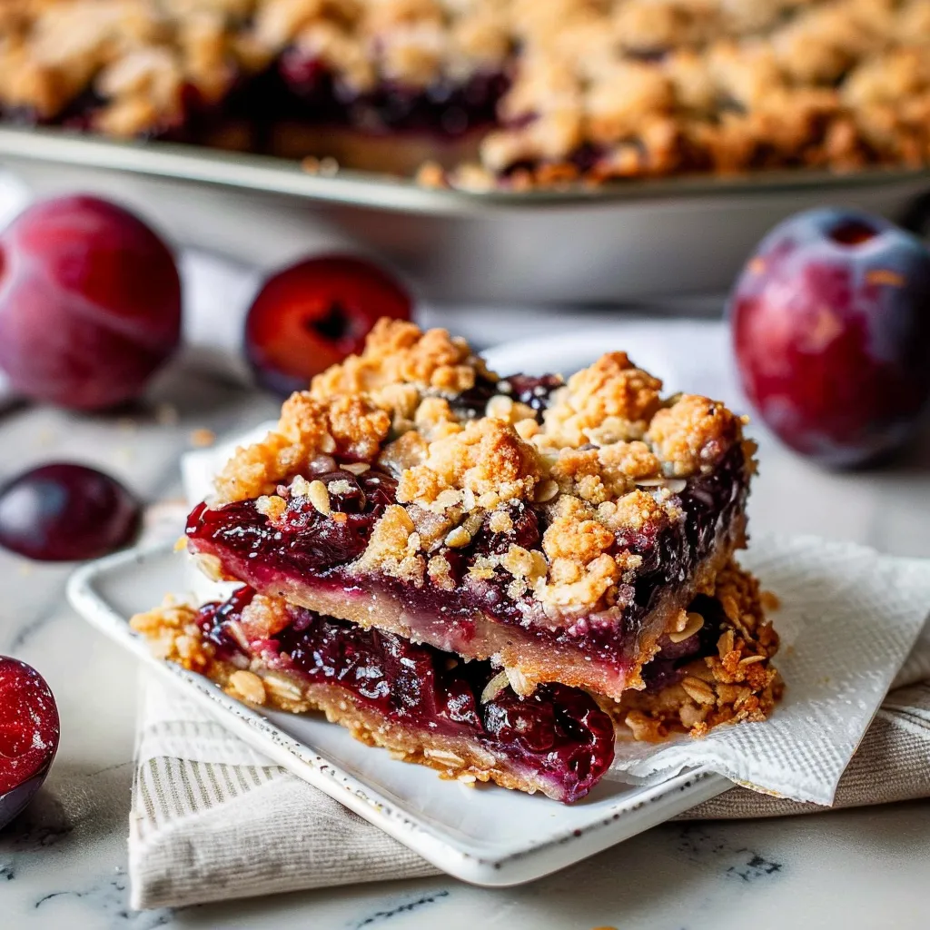 Plum Crumble Bars