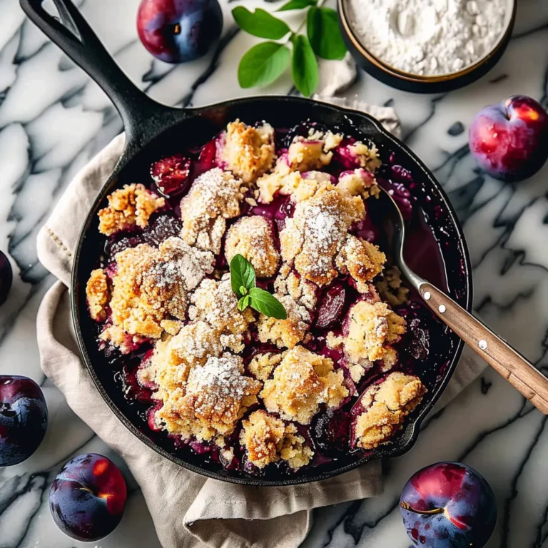 Skillet Plum Cobbler