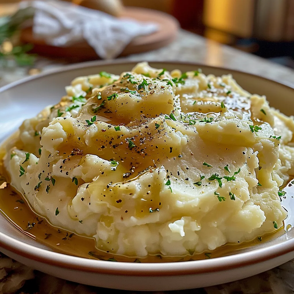 THANKSGIVING GARLIC MASHED POTATOES
