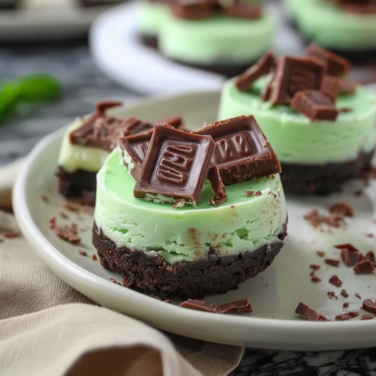 Andes Mint Mini Cheesecakes