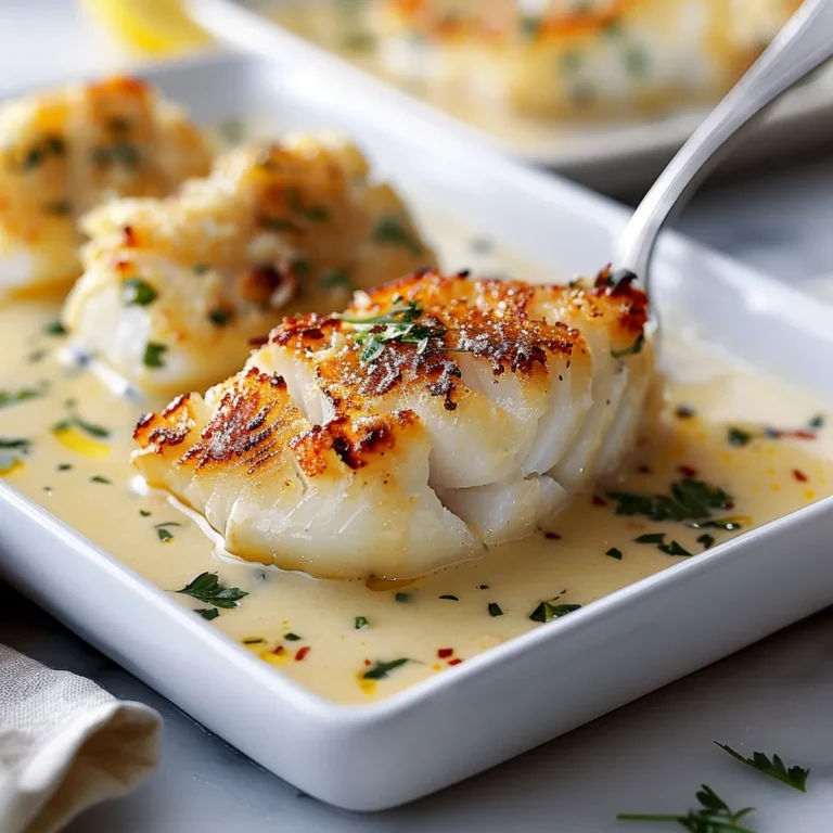 Baked Cod in Coconut Lemon Cream Sauce