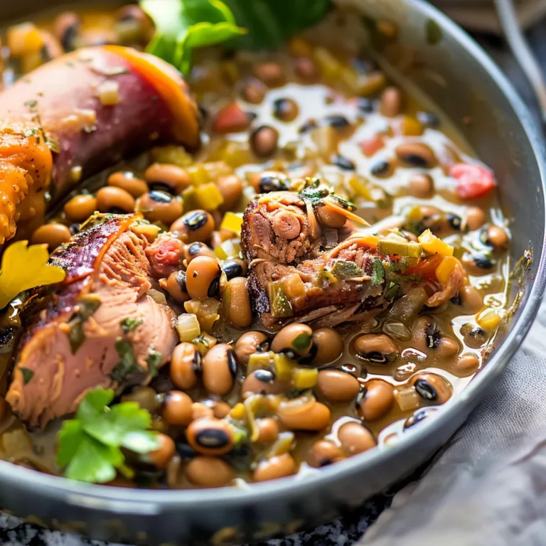 Black Eyed Peas With Smoked Turkey Leg