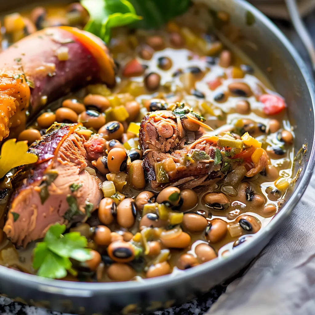 Black Eyed Peas With Smoked Turkey Leg
