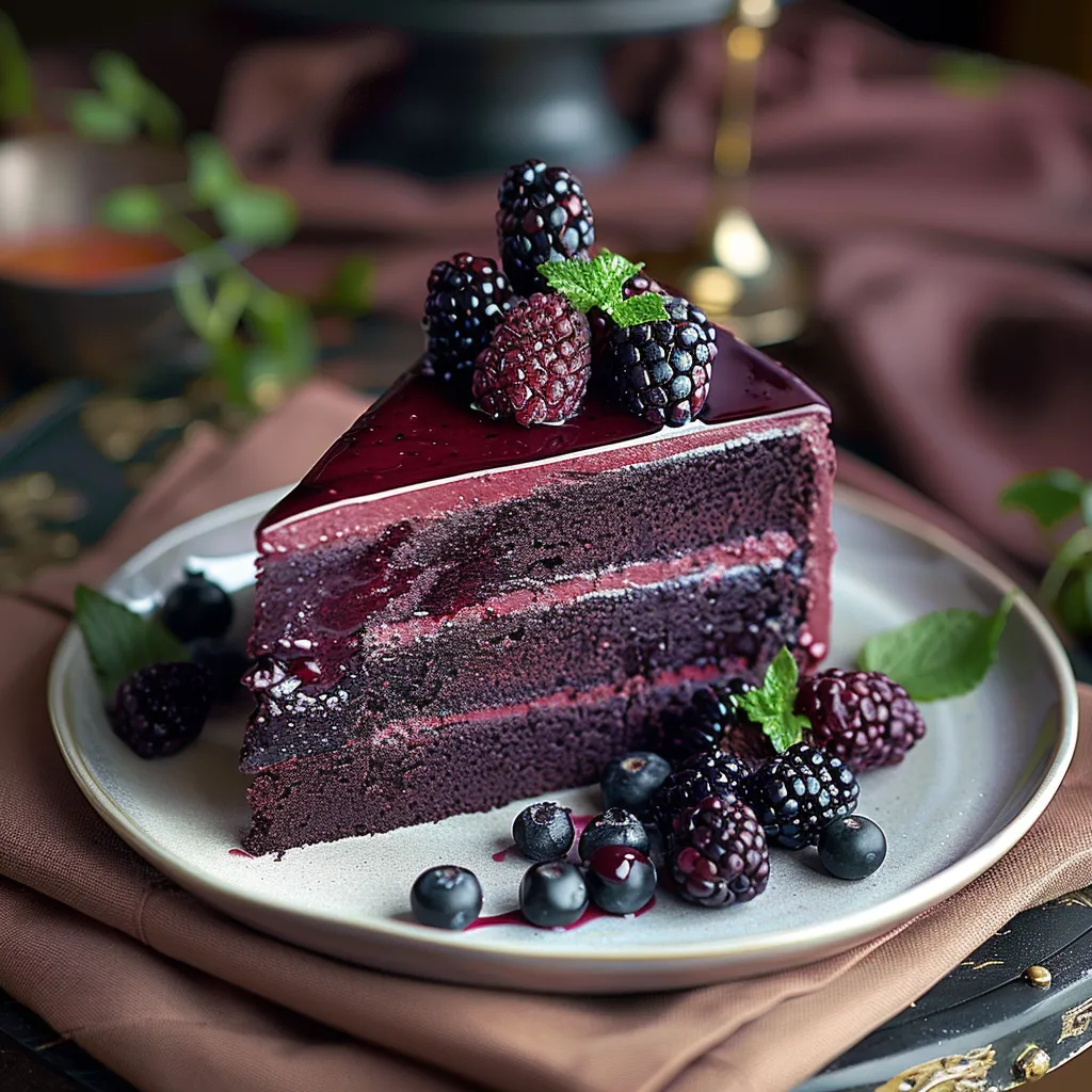 Blackberry Velvet Gothic Cake