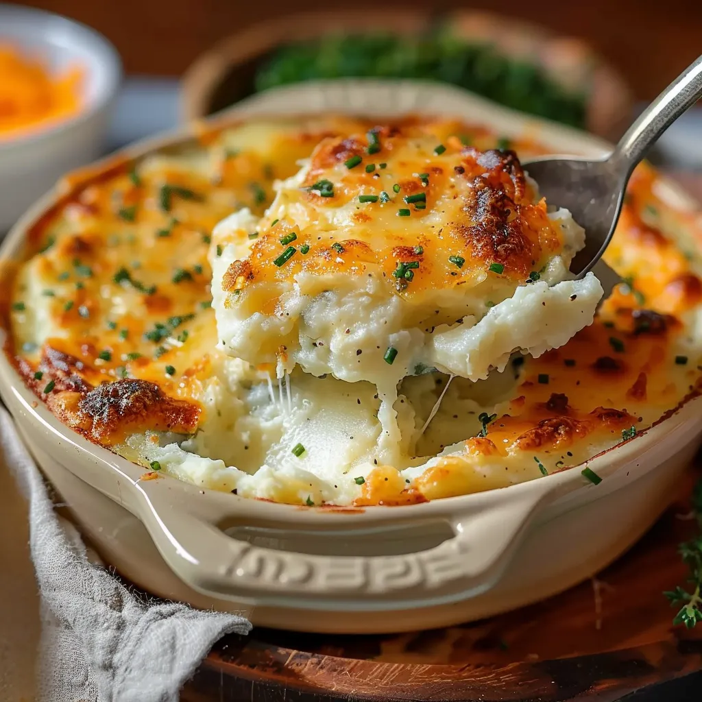 Cheesy Baked Mashed Potatoes
