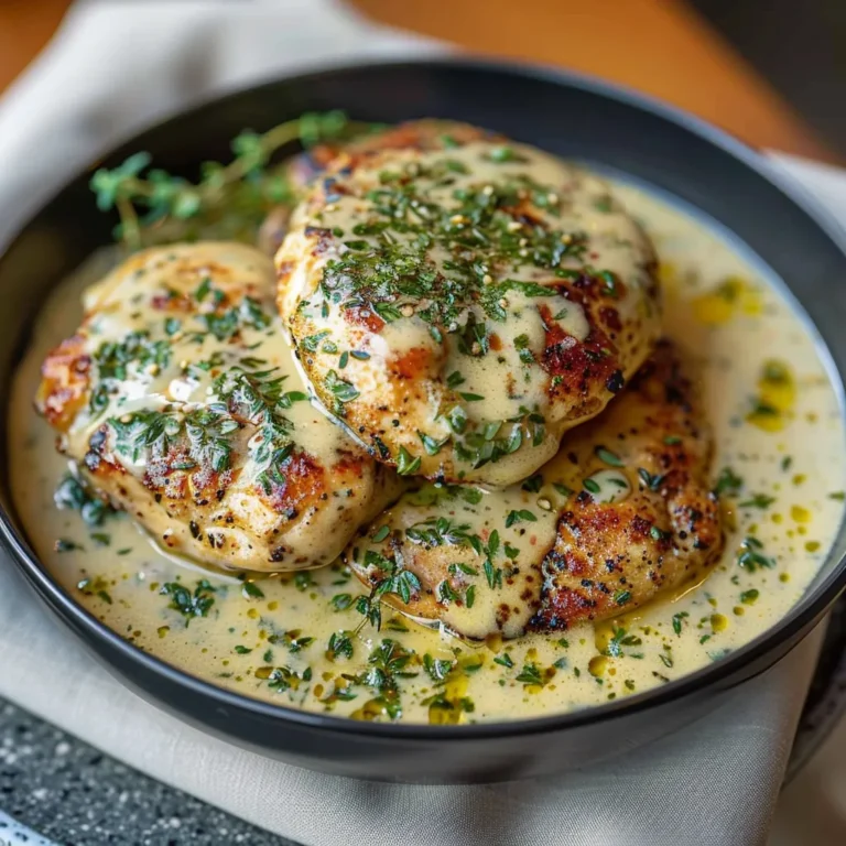 chicken with boursin sauce with garlic and fine herbs