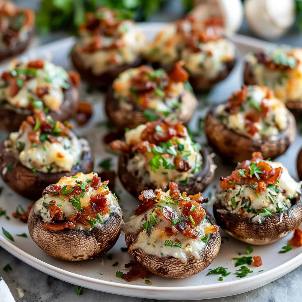 Christmas Stuffed Mushrooms