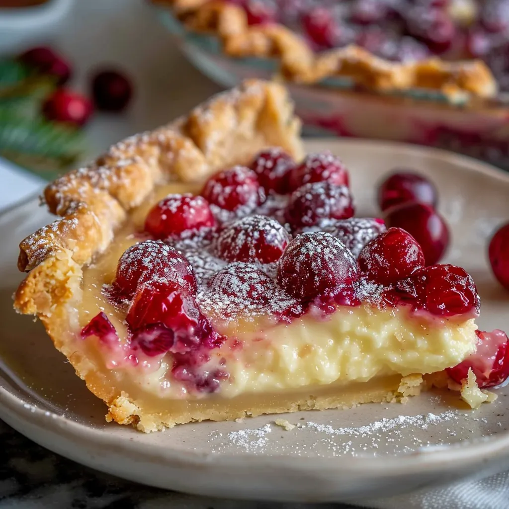 Cranberry Custard Pie