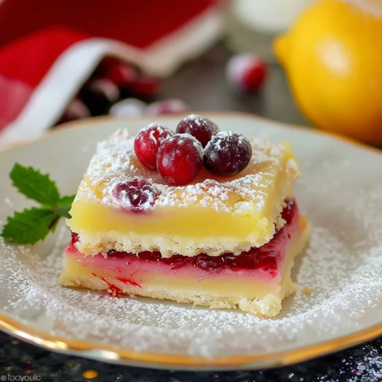 cranberry lemon bars