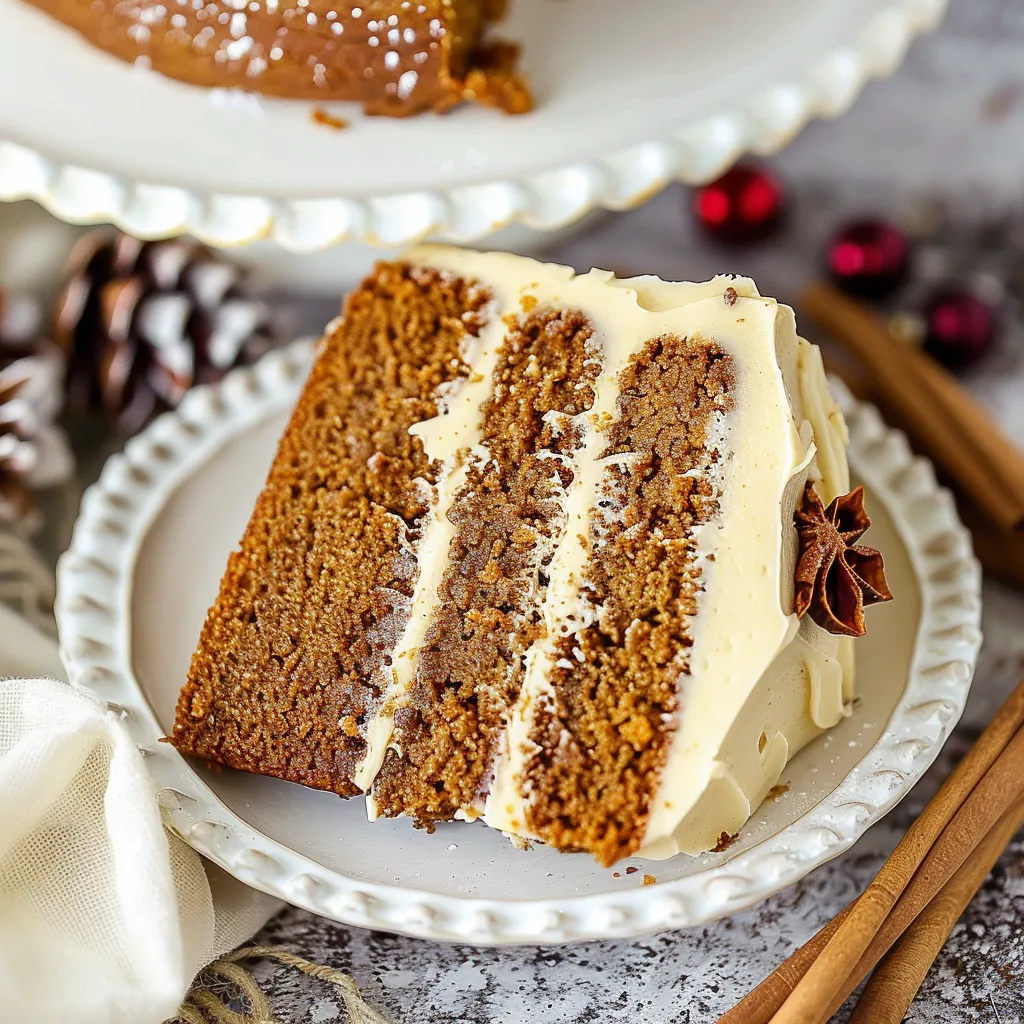 Gingerbread Cake Cinnamon Molasses Frosting
