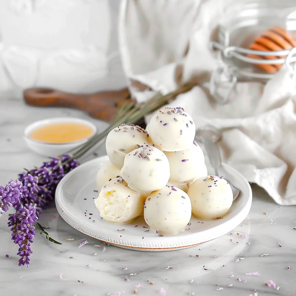 Honey Lavender White Chocolate Truffles
