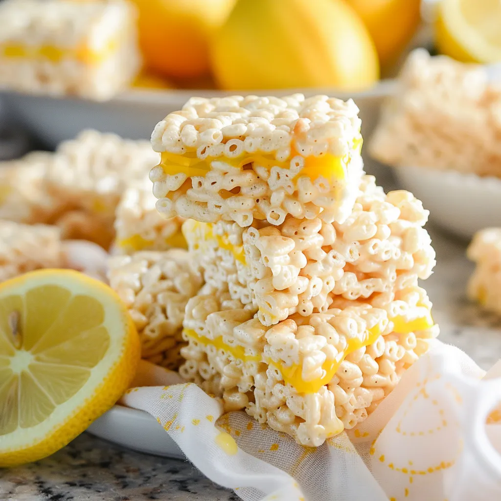 lemon rice krispie treats