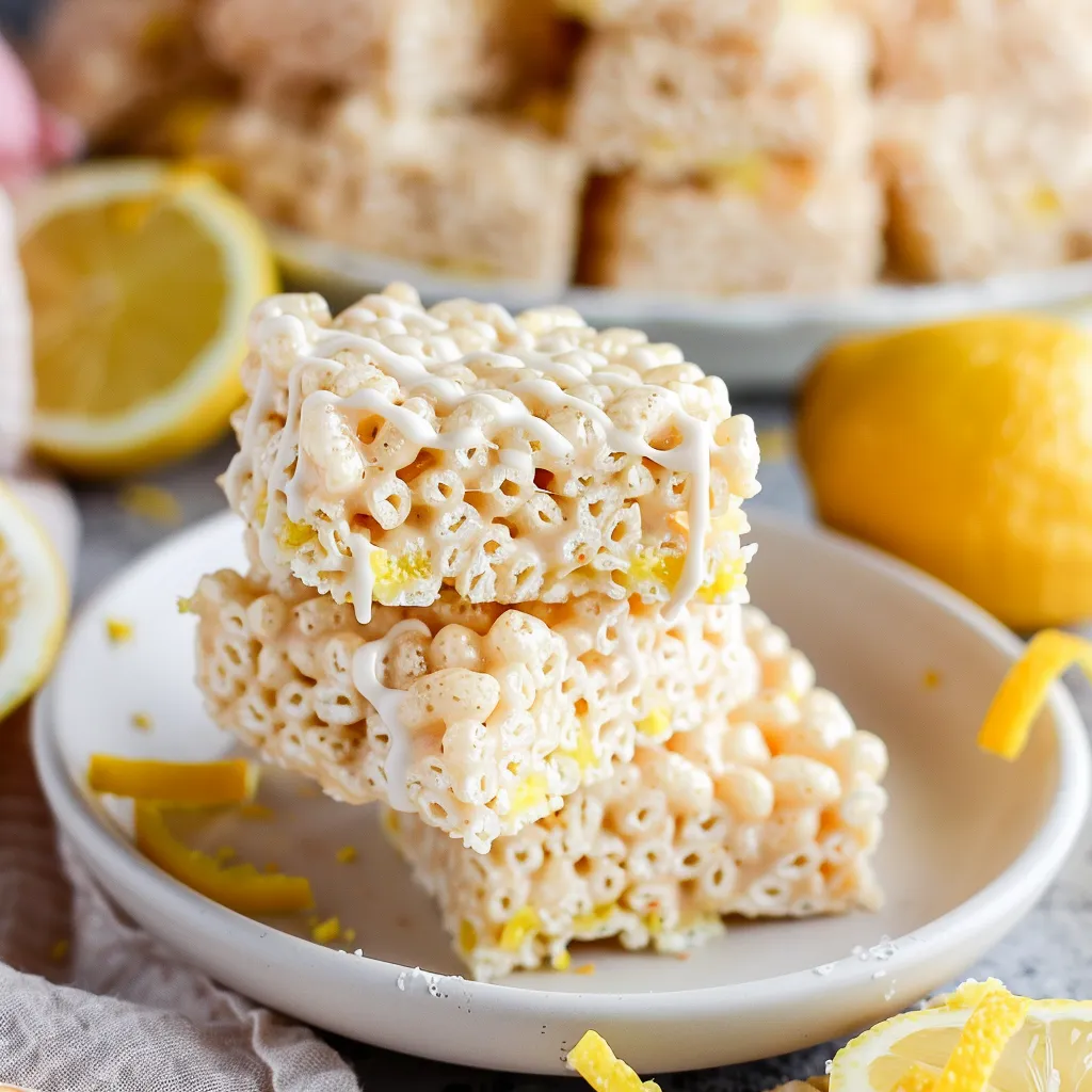 lemon rice krispie treats
