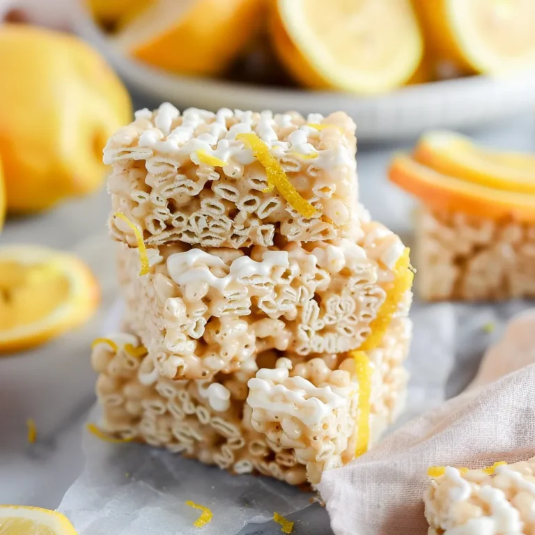 lemon rice krispie treats