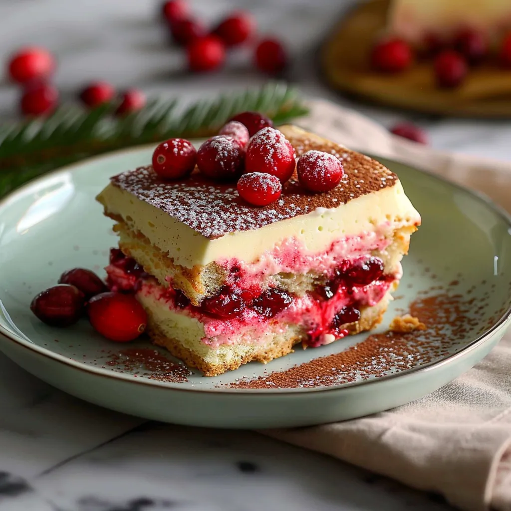 Luxe Cranberry Tiramisu