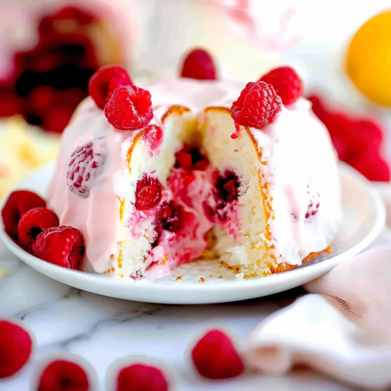 Raspberry Angel Food Cake