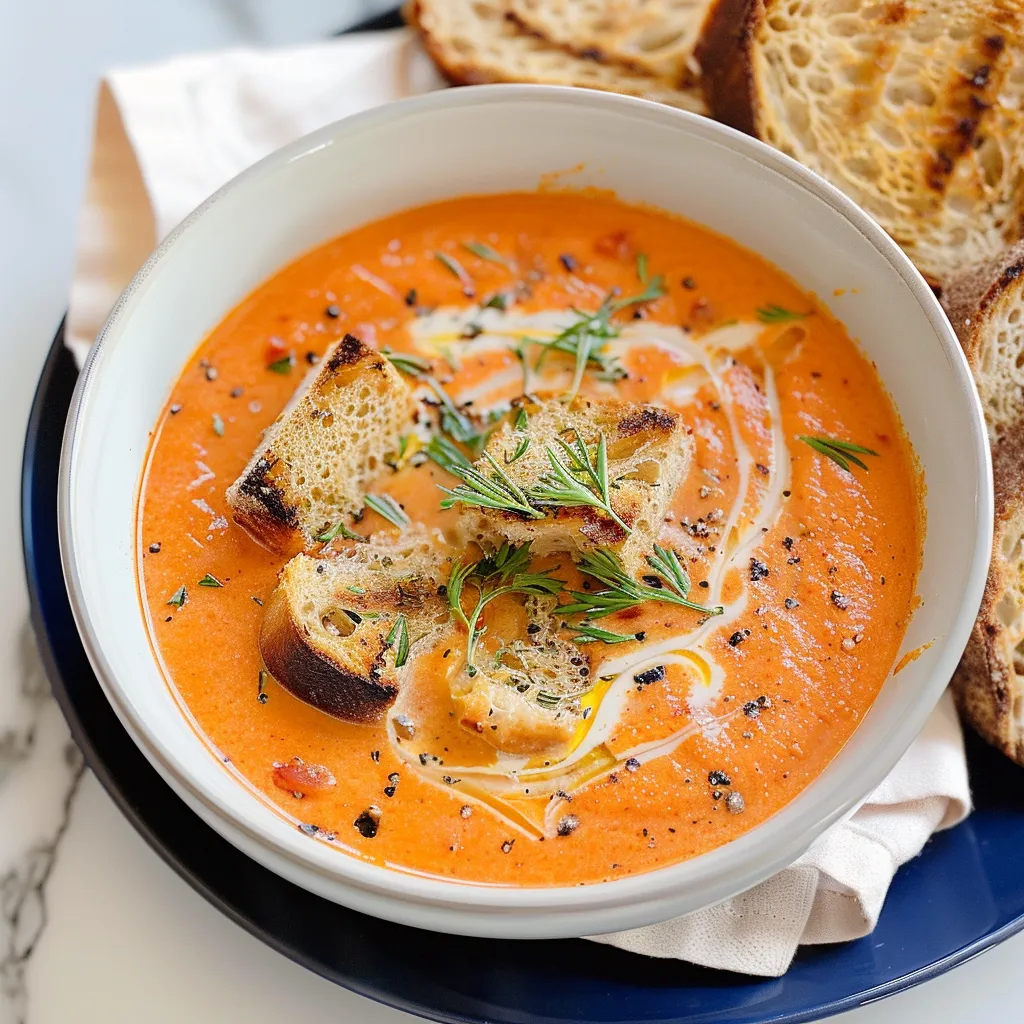 Roasted Red Pepper Gouda Soup