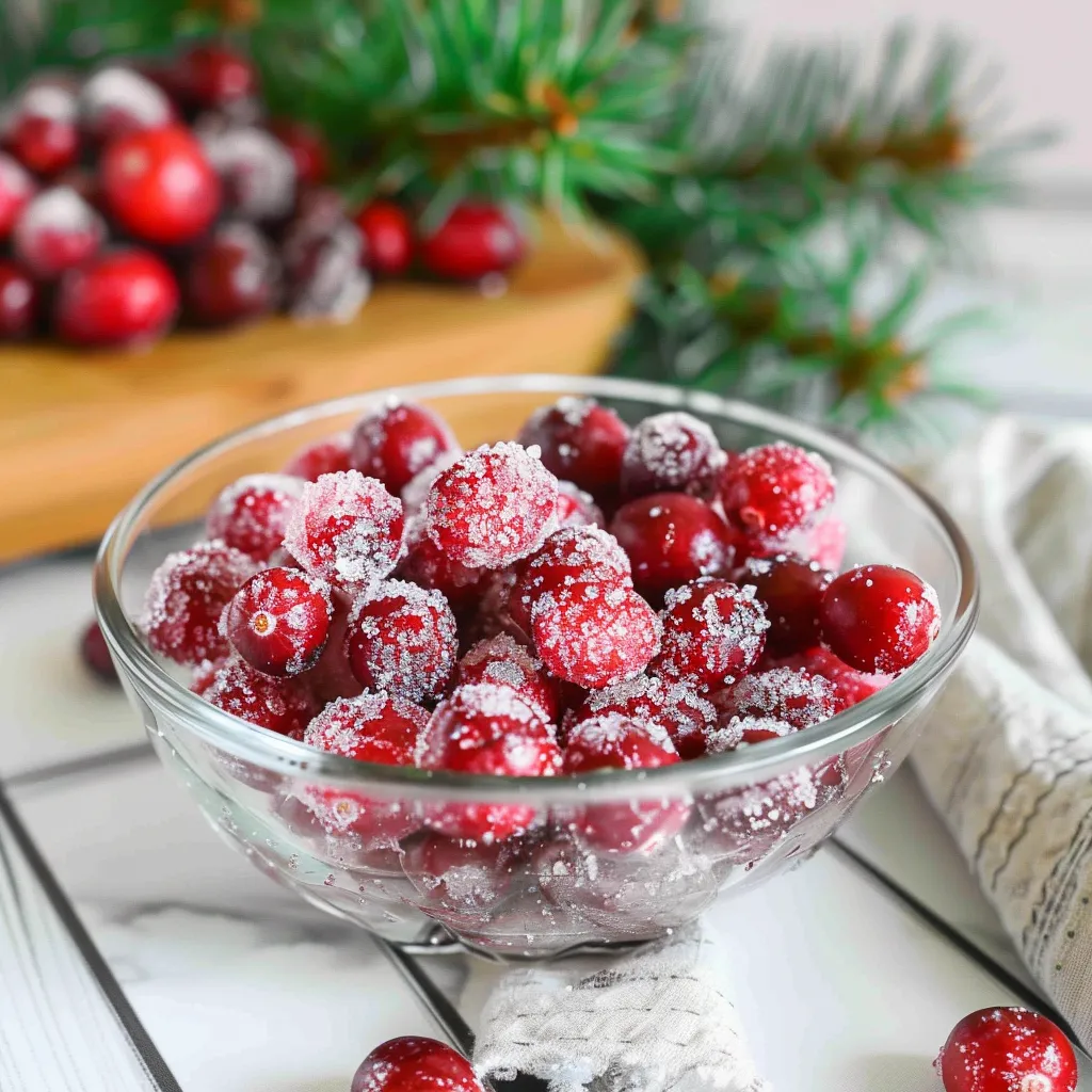 Vanilla Sugared Cranberries