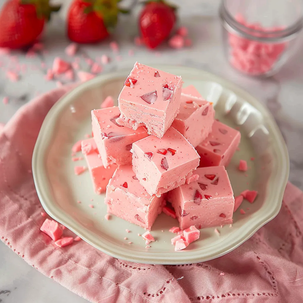 2 Ingredient Strawberry Fudge