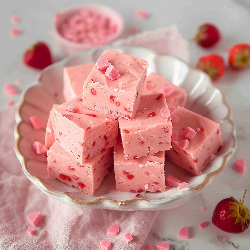2 Ingredient Strawberry Fudge
