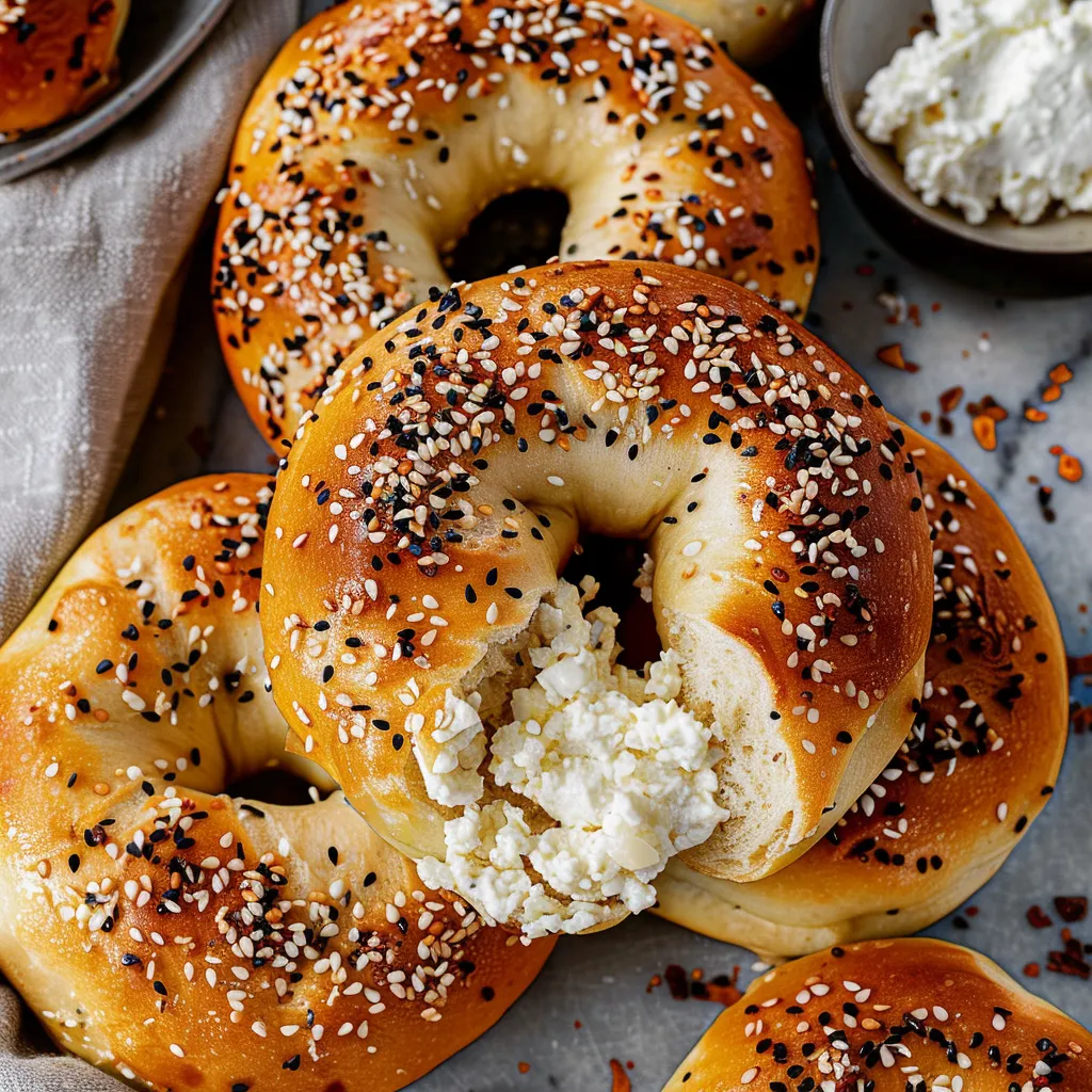 3-ingredient cottage cheese bagels