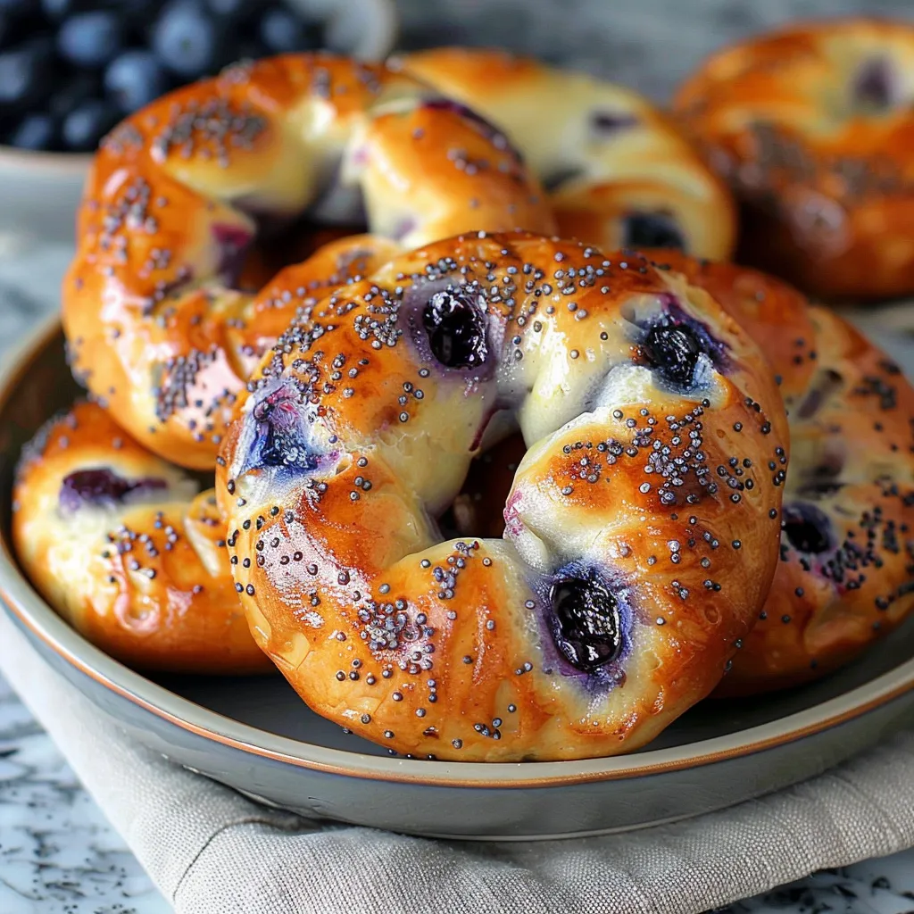 4-ingredient blueberry bagels