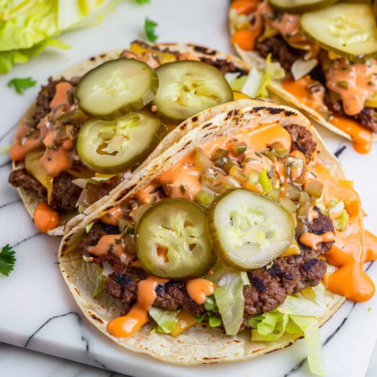 Big Mac Style Smash Burger Tacos