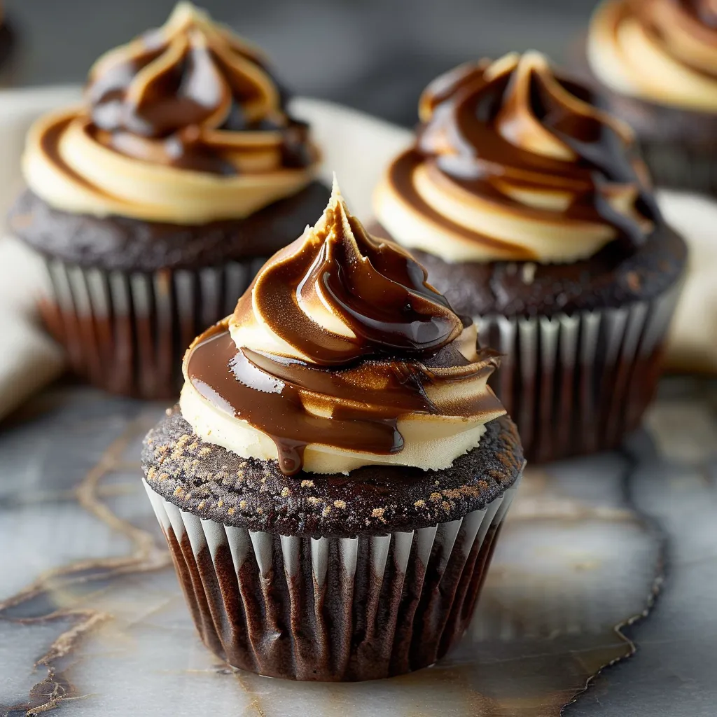 Chocolate Cheesecake Cupcakes with Whipped Ganache Frosting