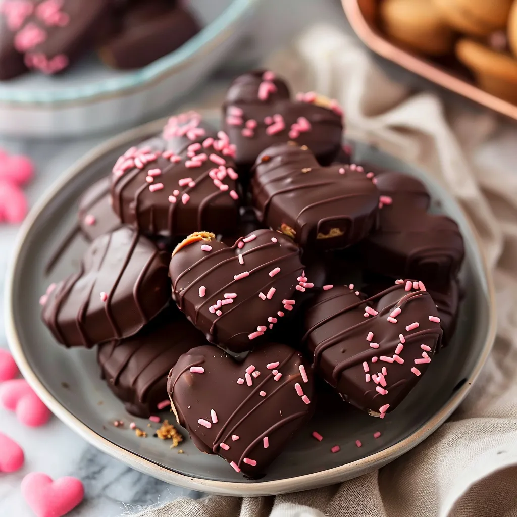 Chocolate Covered Peanut Butter Hearts