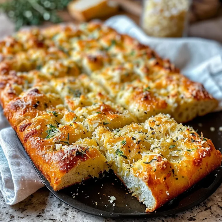 Crispy and Cheesy Garlic Parmesan Focaccia Bread