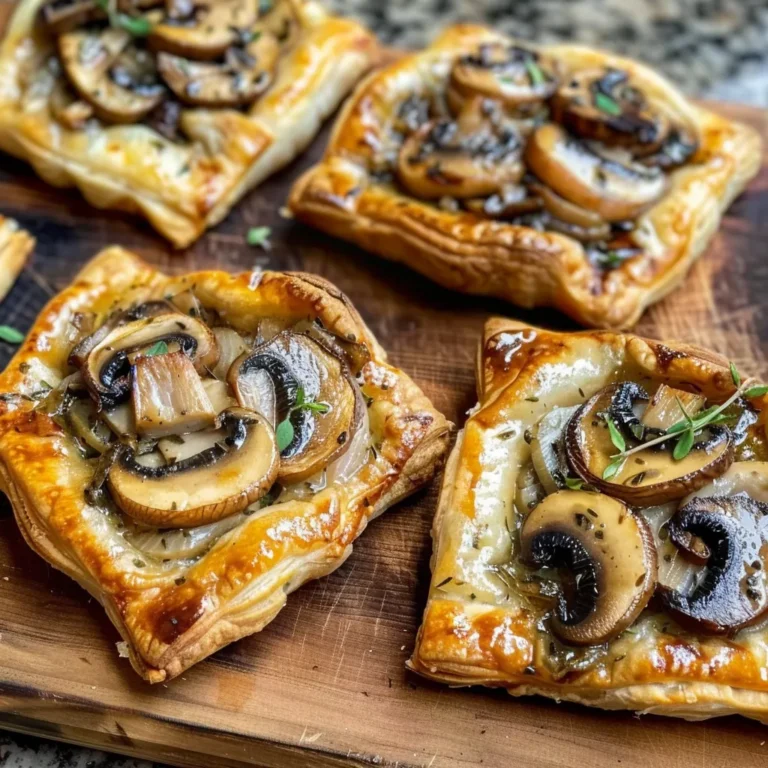 Mushroom Shallot and Herbed Goat Cheese Tarts