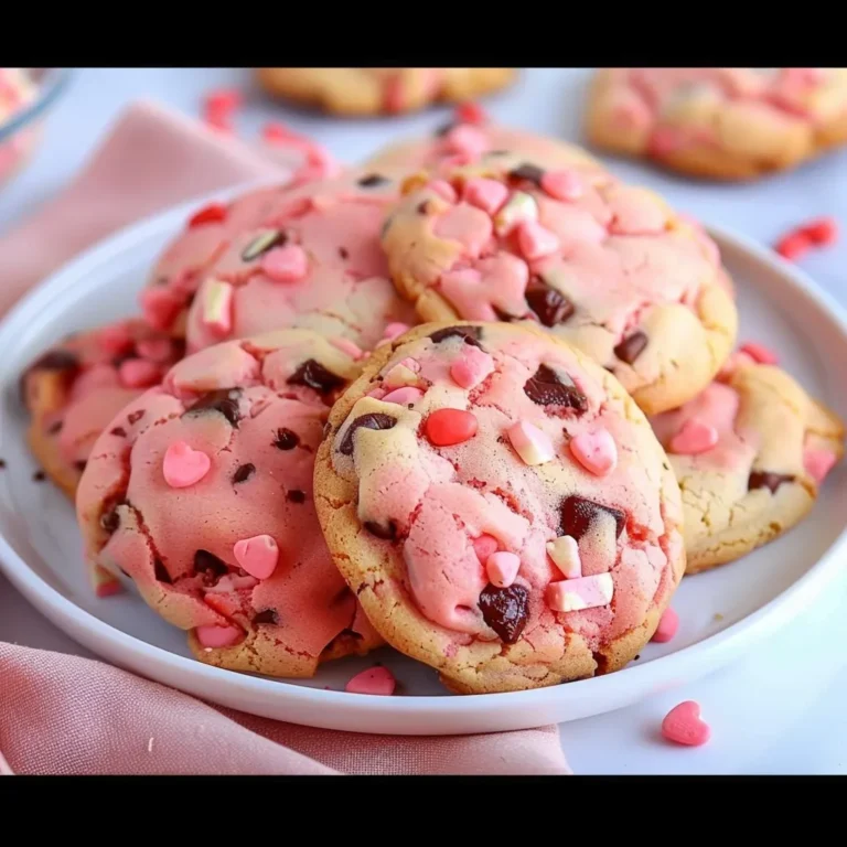 valentines day strawberry cake mix cookies