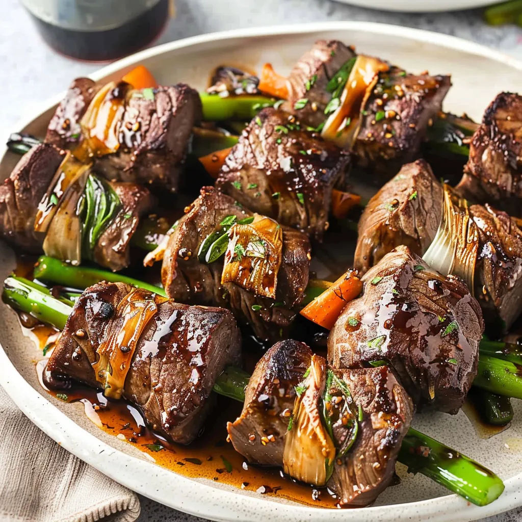 Balsamic Glazed Steak Rolls