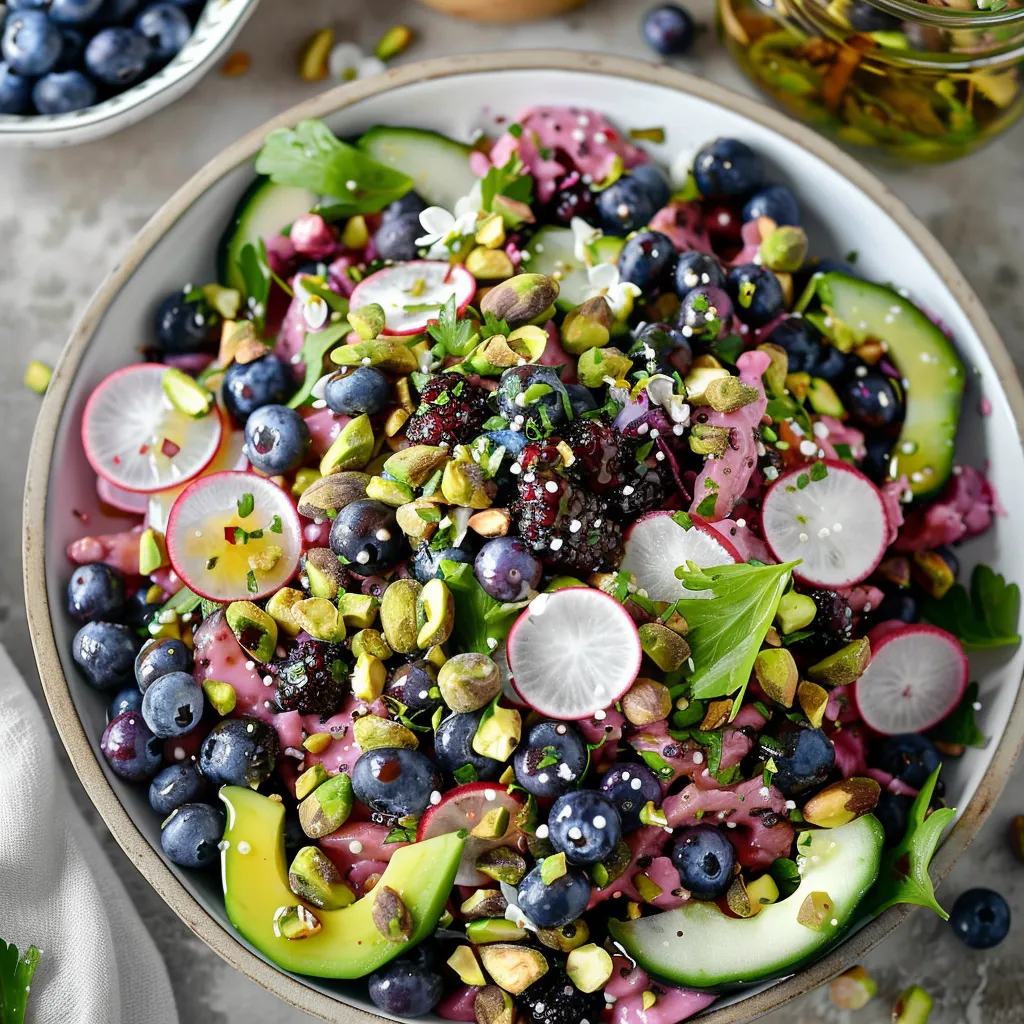 Blueberry and Pistachio Spring Salad