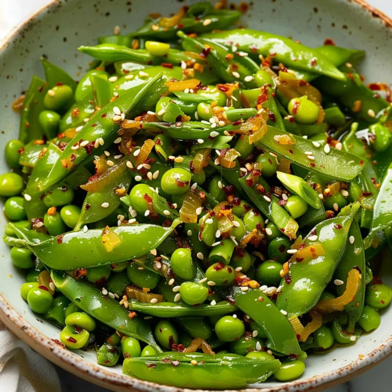 Chili Crisp Snap Pea Salad